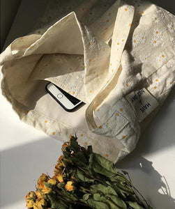 Baumwolltasche mit Blumenstick